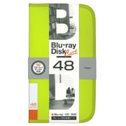 Blu-ray/DVD/CD用 ディスクケース 48枚 ライムイエロー BD-080-48LY