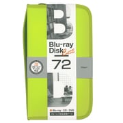 Blu-ray/DVD/CD用 ディスクケース 72枚 ライムイエロー BD-080-72LY
