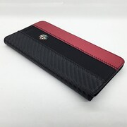 AR-SSHFCIP6P-4C/D5-RD [iPhone 6 Plus/6s Plus 5.5インチ専用 Alfa Romeo(アルファ ロメオ) 公式ライセンス ソフトレザー手帳型ケース ブラック/レッド]