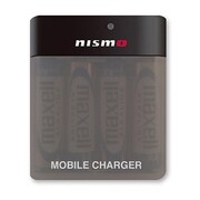 NISSAN/nismo 公式ライセンス 単三乾電池4本型 充電器 USBポート ブラック NMBJ-USB/BK