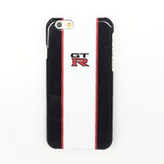 NR-P47S2/BK [iPhone 6/6s 4.7インチ専用 NISSAN/GTR 公式ライセンス ストライプハードケース ブラック/ホワイト]