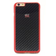 NR-P55S1/RB [iPhone 6 Plus/6s Plus 5.5インチ専用 NISSAN/GTR 公式ライセンス リアルカーボンハードケース レッド(カーボン部ブラック)]