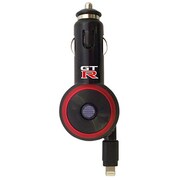 NISSAN/GTR 公式ライセンス Lightningコードリール式DC充電器 ブラック NRMDJ-R1/BK