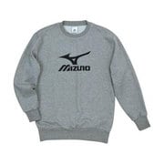 A60MF10305 [スウェットシャツ ミズノビッグロゴ メンズ L グレー杢×ブラック]