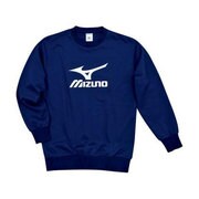A60MF10314 [スウェットシャツ ミズノビッグロゴ メンズ M ネイビー×ホワイト]