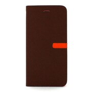 I6P06-14D409-19 [iPhone 6 Plus/6s Plus 5.5インチ用ケース Fantastick Two tone Diary ダークブラウン/オレンジ]