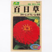 KS100シリーズ（草花） No.083 百日草 スカーレットフレーム・赤花