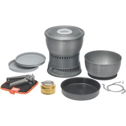 アルミクックセット アルコールバーナー付 [アウトドア 調理器具 コッヘル クッカー セット]