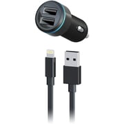 USB×2 Car Charger ブラック AL-CCW21K