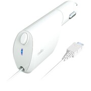 2.4A Micro USB Reel type Car Charger ホワイト RK-CCR31W