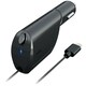 2.4A Reel type Car Charger ブラック AL-CCR11K