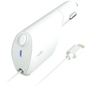 2.4A Reel type Car Charger ホワイト AL-CCR11W