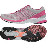 ランニングシューズ adizero Mana 7 W レディース 24.0cm ホワイト×シルバーメット×ソーラーピンク [B34540-240]