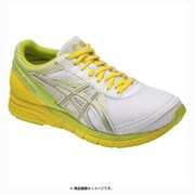 GELFEATHER GLIDE2W ランニングシューズ メンズ 27.0cm ホワイト/イエロー [TJR405]