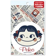 PE504 [Peko ステッカー＋ポストカード まるいペコちゃん 白]