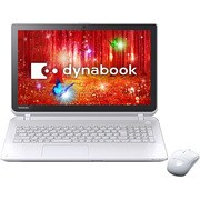 dynabook T85/PW 15.6型ワイド/ハイブリッドドライブ1TB/ブルーレイディスクドライブ/Windows 8.1Update 64ビット/リュクスホワイト PT85PWP-HHA