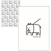 ED02087 [田辺画伯 かっこいい犬。 A5ノート かっこいい犬 白]