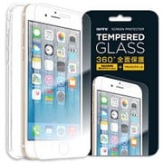 BF5410i6 [iPhone 6s/6 4.7インチ用 360°保護!全画面強化ガラスフィルム クリアケースセット]