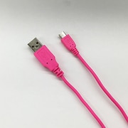 マイクロUSBケーブル 2A対応 3m ピンク UKJ2A-3M PK