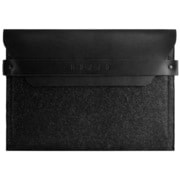 ヌードレザーとウールフェルトの封筒型スリーブ iPad/iPad2/3/4/Air用 ブラック MUJJO-SL-014-BK