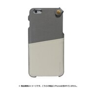 mono-posh-p-ip6-55-cream [iPhone 6 Plus/6s Plus 5.5インチ対応ソフトレザーポーチ Soft Leather Pouch グレー/クリーム]