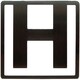 ヘルベチカ アルファベット ブックマーク H
