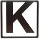 ヘルベチカ アルファベット ブックマーク K