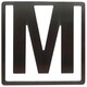 ヘルベチカ アルファベット ブックマーク M