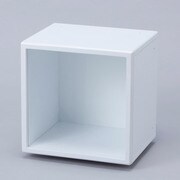 レコード収納ラック 白フレーム 連結可 IKO1M/BOX SET(wh)