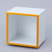 レコード収納ラック 黄フレーム 連結可 IKO1M/BOX SET(ye)