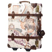 キャリー付トランクケース 旅行日数目安:2~3泊 36L TSAロック搭載 地図柄 7013-60