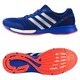 adizero CS boost 25.5cm ランニングシューズ メンズ アマゾンパープルF14/ランニングホワイト/ソーラーレッド [B34822]