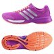 adizero CS boost W 24.0cm ランニングシューズ レディース フラッシュピンクS15×ランニングホワイト×フラッシュオレンジS15 [B39812]