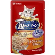 パウチ15歳まぐろ・かつおにささみ入り60g