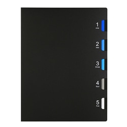 B5 ファイルノート ファイブチャート ブラック F115-05