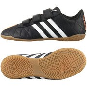 インドア用サッカートレーニングシューズ パティーク11クエストラ IN J V ジュニアサイズ 17.5cm コアブラック×ランニングホワイト×フラッシュオレンジ [B34125-175]