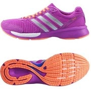 adizero CS boost W 25.0cm ランニングシューズ レディース フラッシュピンクS15×ランニングホワイト×フラッシュオレンジS15 [B39812]