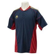 GYJ76-S89941-J/O [adidas Professional 2ボタンベースボールシャツ Oサイズ カレッジNV/PRED]
