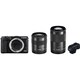 EOS M3 ダブルズームレンズ・EVFキット ブラック [ボディ ブラック＋交換レンズ「EF-M 18-55mm F3.5-5.6 IS STM」「EF-M 55-200mm F4.5-6.3 IS STM」＋電子ビューファインダー「EVF-DC1」]