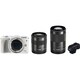 EOS M3 ダブルズームレンズ・EVFキット ホワイト [ボディ ホワイト＋交換レンズ「EF-M 18-55mm F3.5-5.6 IS STM」「EF-M 55-200mm F4.5-6.3 IS STM」＋電子ビューファインダー「EVF-DC1」]