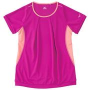 J2MA527564 [ランニングTシャツ シェルライン ソーラーカット レディース Mサイズ ベリーピンク]