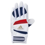 KBK42-S92250-L [ADIDASUSAバッティンググローブ 両手用 Lサイズ(26～27cm) WHT/BLK]
