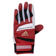 KBK42-S92251-L [ADIDASUSAバッティンググローブ 両手用 Lサイズ(26～27cm) WHT/BLK]