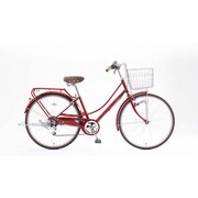 シティサイクル EASTBOY(イーストボーイ) カジュアル 26型 外装6段変速 レッド EB266CS-RD