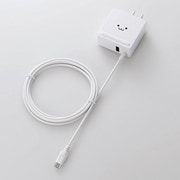 スマートフォン・タブレット用AC充電器 2A出力 2台同時充電 1.5m ホワイトフェイス MPA-ACMCC151WF