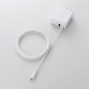 スマートフォン・タブレット用AC充電器 2A出力 2台同時充電 1.5m ホワイト MPA-ACMCC151WH