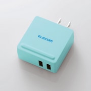 スマートフォン・タブレット用AC充電器 2A出力 2台同時充電 ブルー MPA-ACUCN002BU