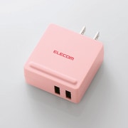 スマートフォン・タブレット用AC充電器 2A出力 2台同時充電 ピンク MPA-ACUCN002PN