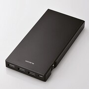 タブレット・スマートフォン用 モバイルバッテリー 9000mAh 4.5A 3ポート ブラック DE-M01L-9045BK