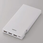 タブレット・スマートフォン用 モバイルバッテリー 9000mAh 4.5A 3ポート ホワイト DE-M01L-9045WH